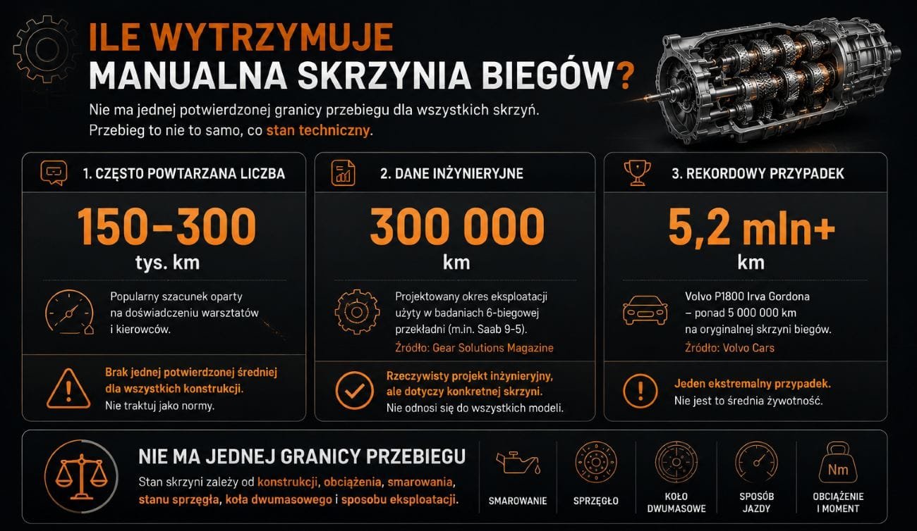 Ile kilometrów wytrzymuje manualna skrzynia biegów