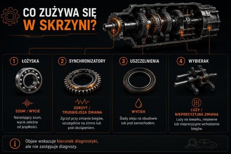 co najczesciej zuzywa w manualnej skrzyni